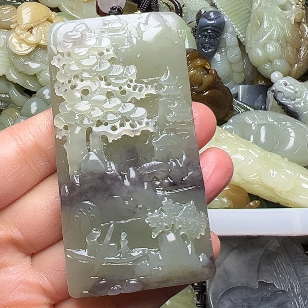 和田玉未镶嵌挂件