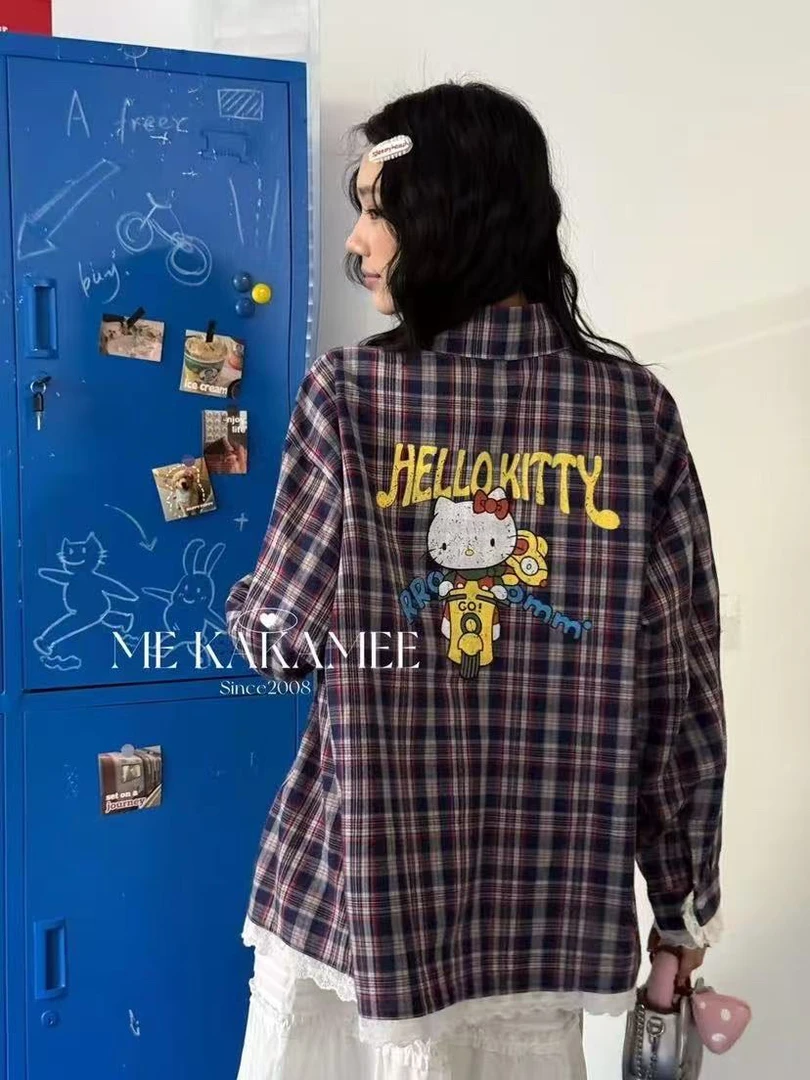 25年新款-你们要的格子衬衫～后背有KT（KA8155#）KAKAME