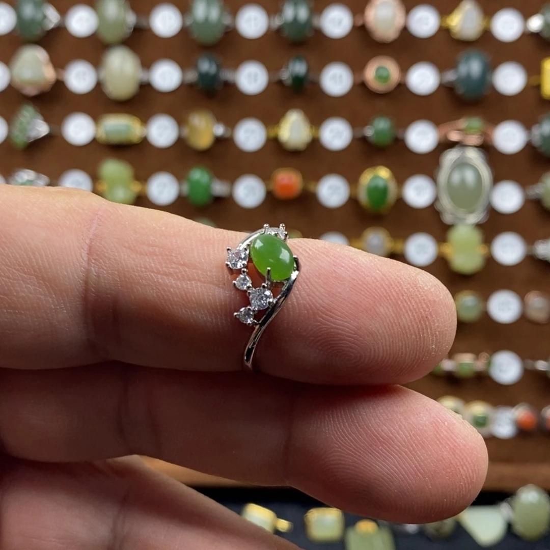 和田玉（碧玉）戒指合金