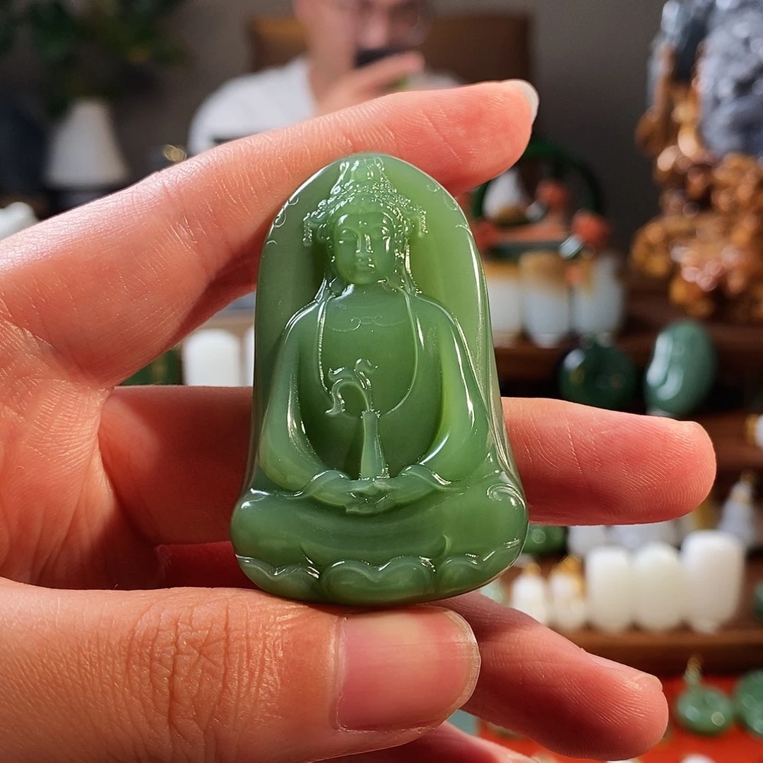 吊坠(不含链)未镶嵌和田玉（碧玉）