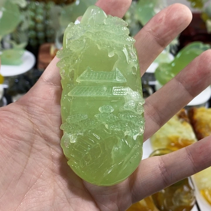 未镶嵌岫玉手把件