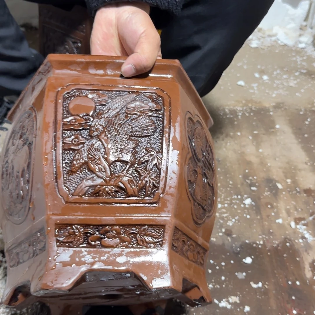 紫砂花盆口径23 20高度22