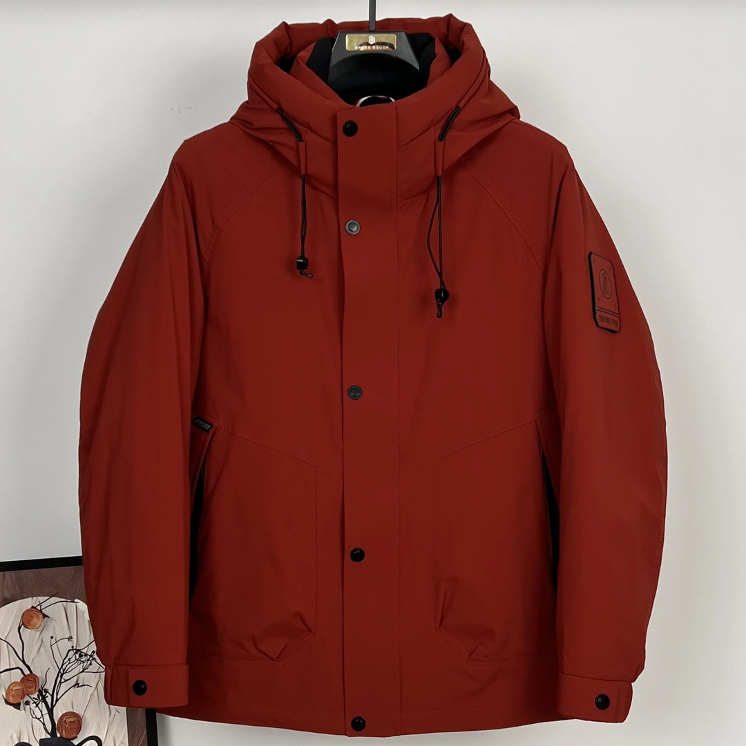 红色男款羽绒服保暖外穿户外防风厚实男士防风冬季时尚运动休闲