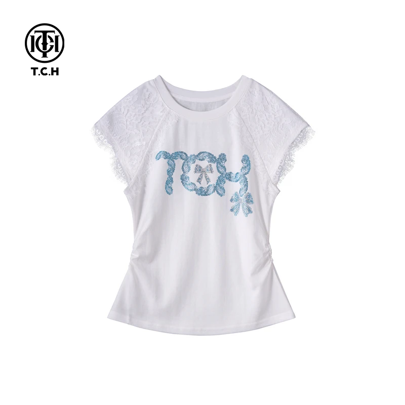 下架-TCH2025春季新款烫钻时尚休闲百搭T恤T75A10E5039