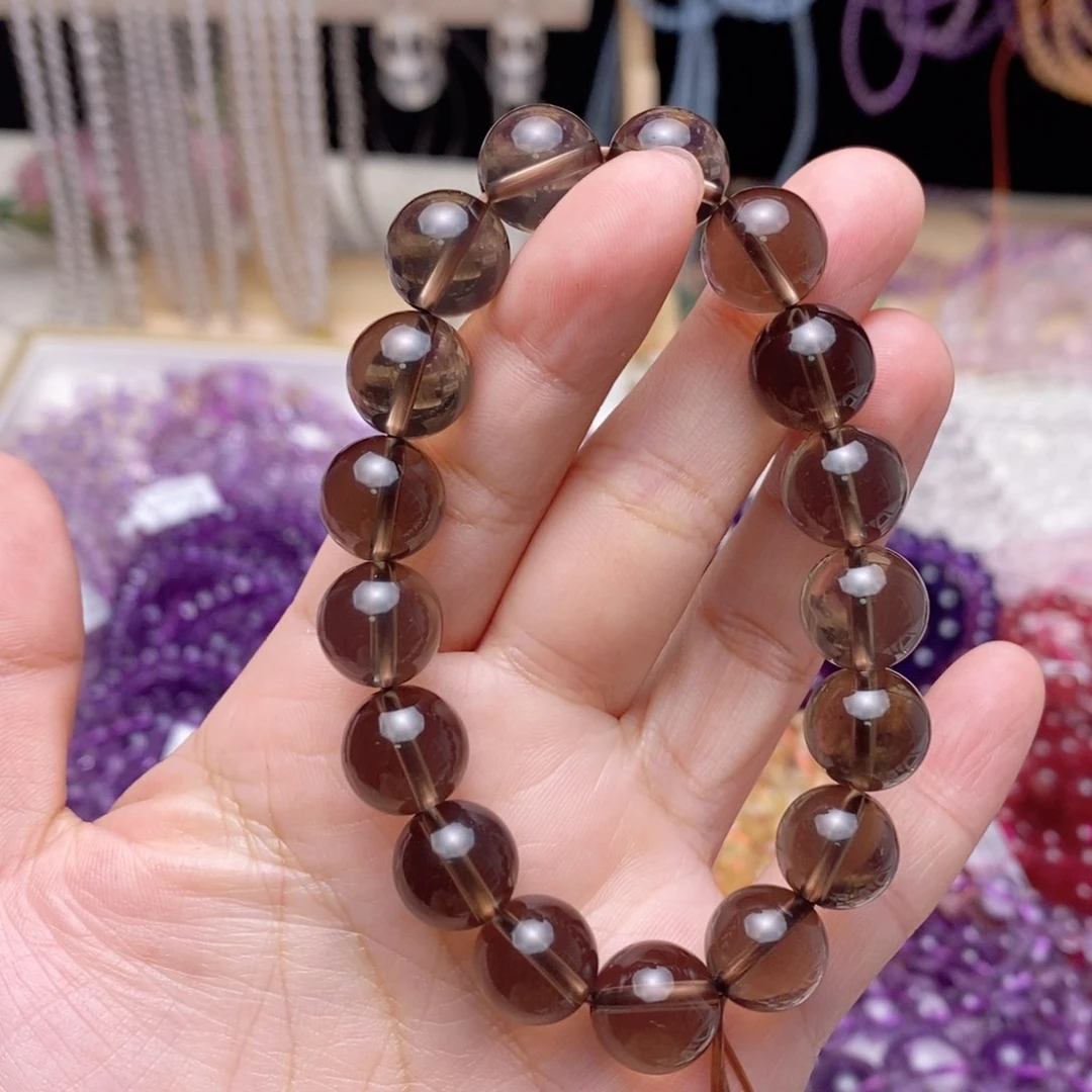 水晶手链未镶嵌茶晶卡11.9