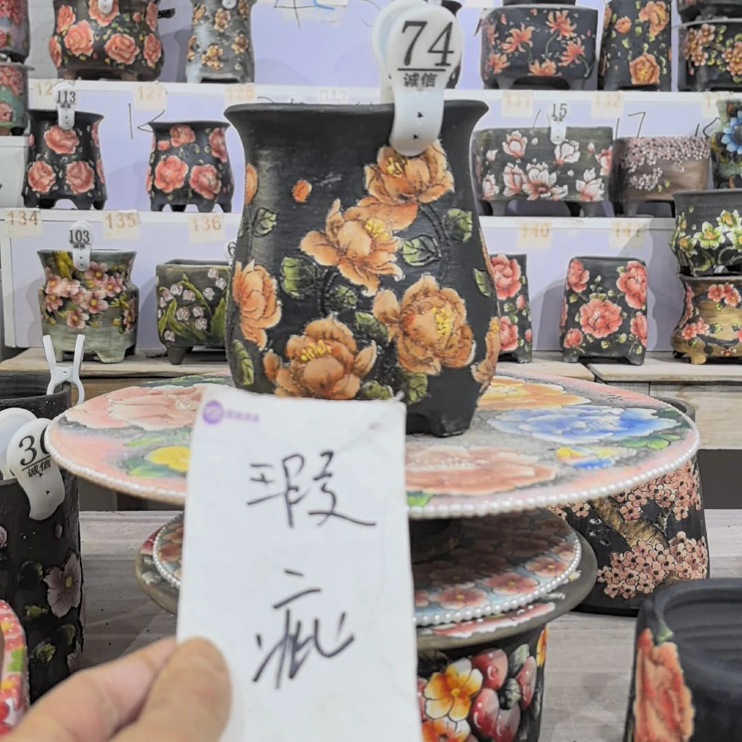 红泥花盆瑕疵处理