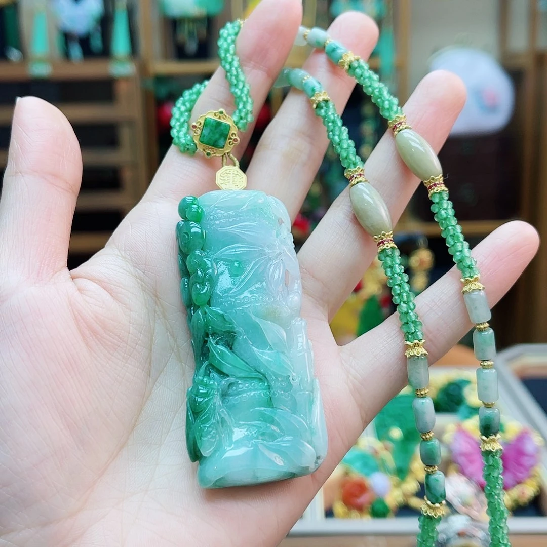 颈饰合金翡翠豆*48小时鉴赏期1