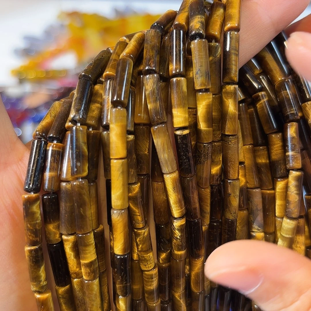 玛瑙/玉髓合金珠宝半成品虎眼长管