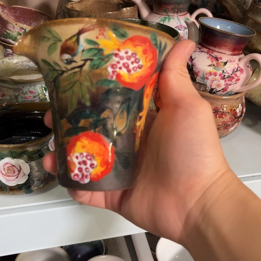柴烧手工手绘陶瓷