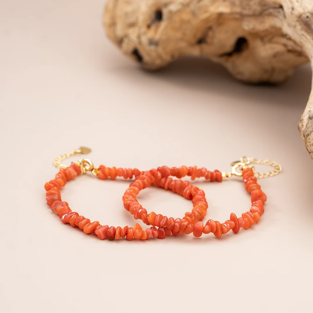 【碎银几两】南红随形碎银子单圈手串百搭玉石拍一发二多样性发其一