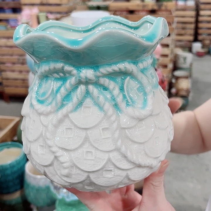 有孔.凑单10元陶瓷花盆发货！