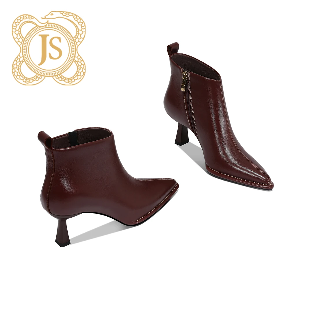 已开价，1853X853S气质百搭高跟冬季绒里时尚欧美尖头细跟时装靴