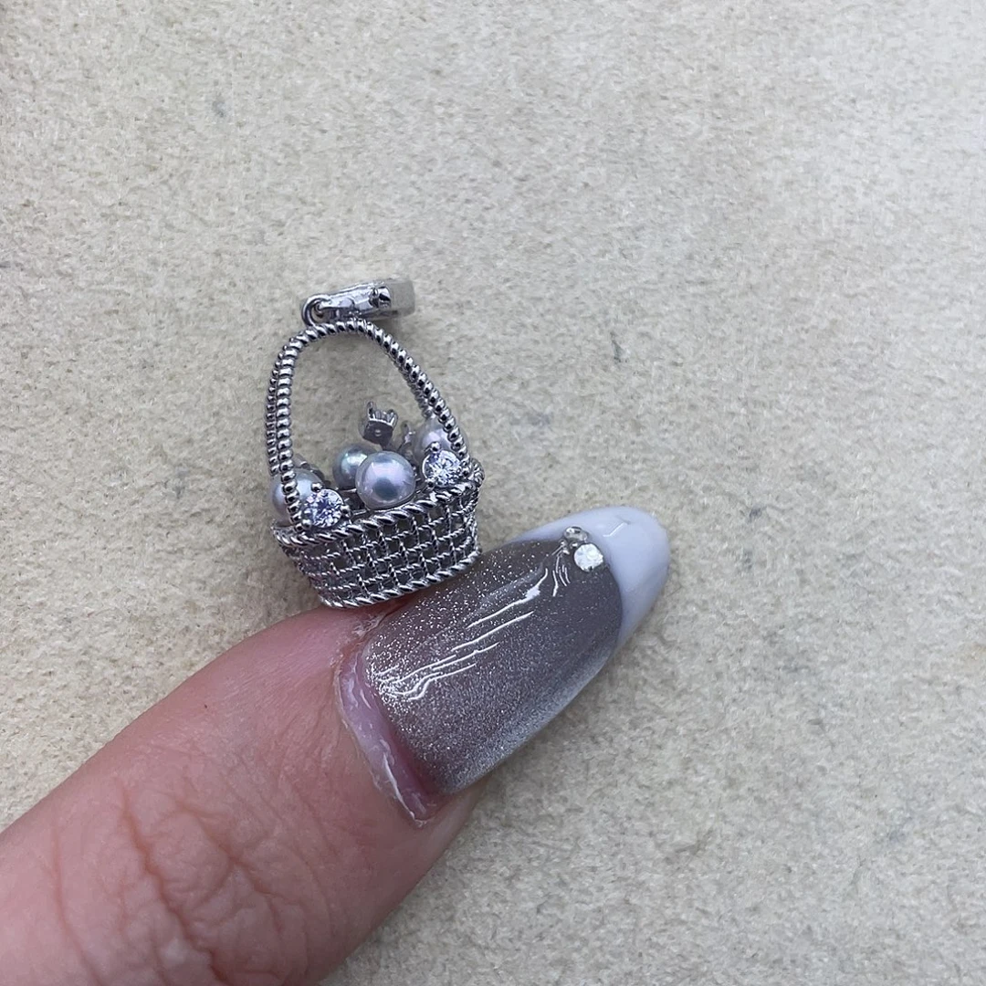 海水珍珠吊坠(不含链)银S925镶嵌