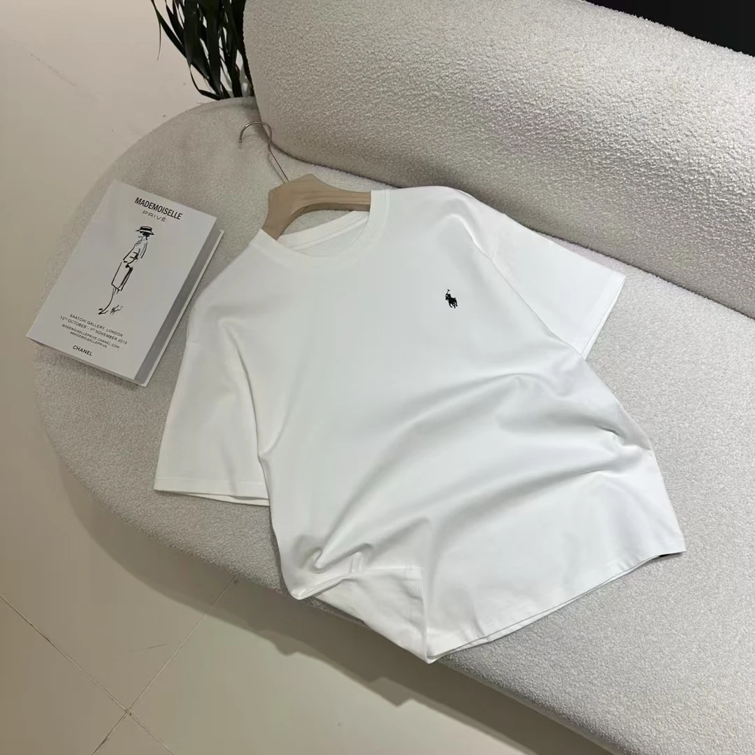 【问问爸男装】夏季新款潮流时尚刺绣纯色休闲短袖85053002