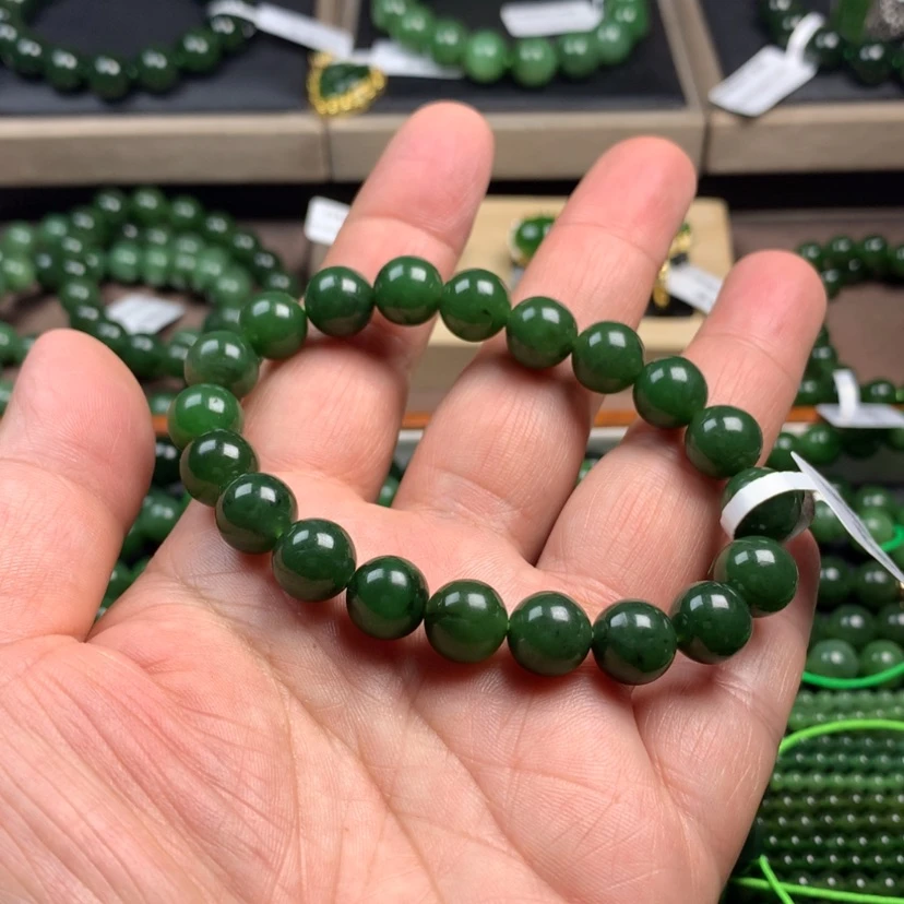 【闪购商品】和田玉（碧玉）手串未镶嵌10m m