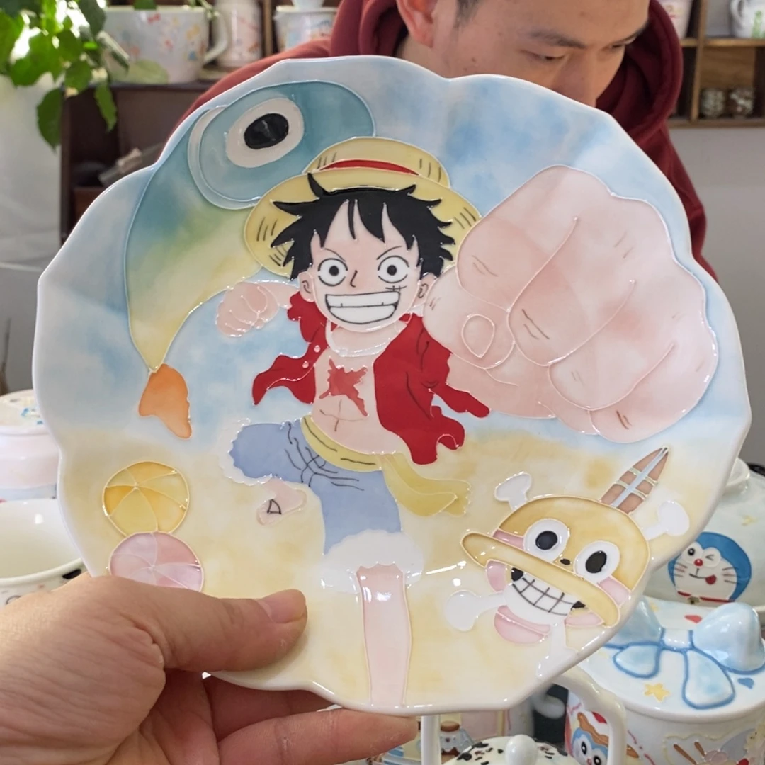 *****瓷片景德镇釉下彩手绘