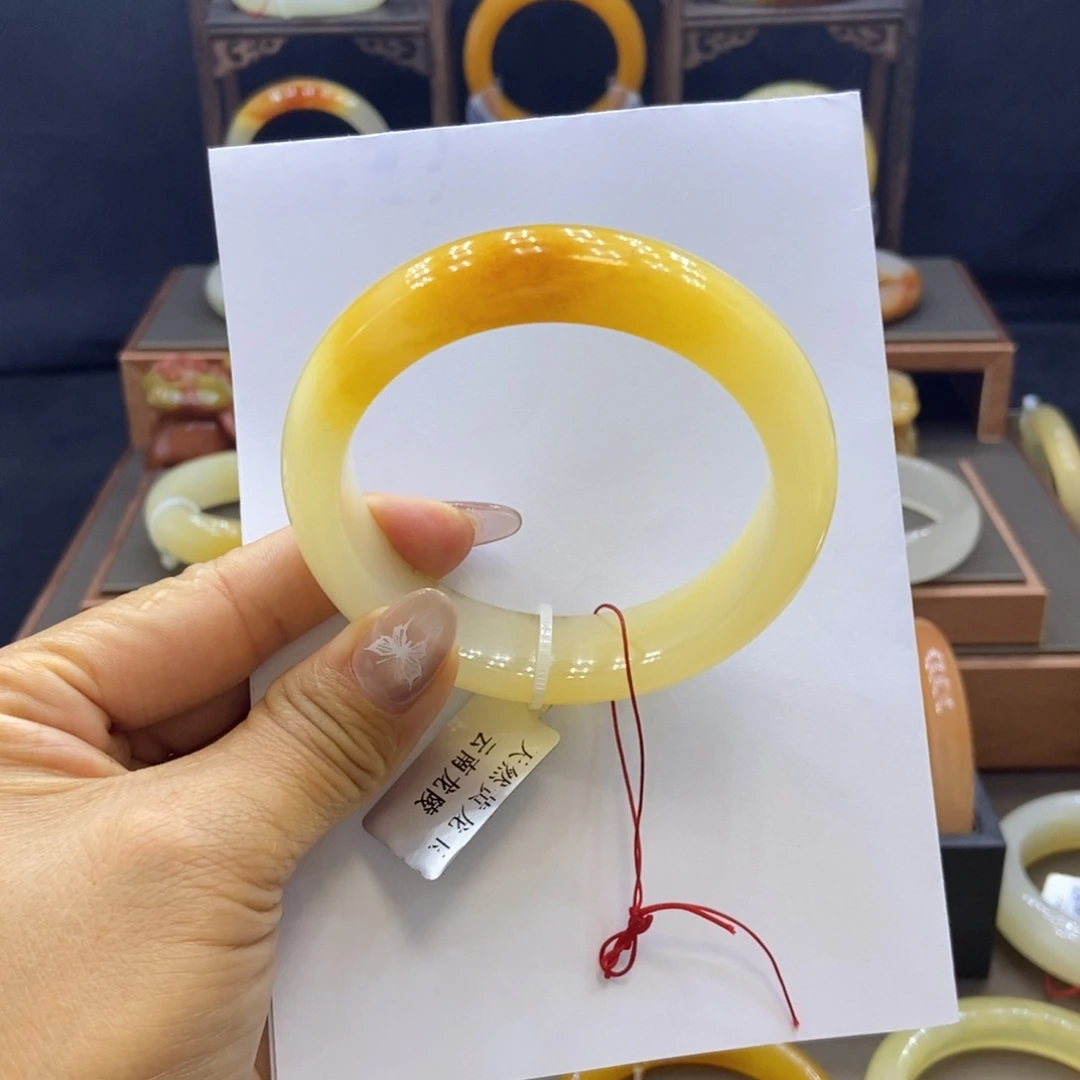 石英质玉（黄龙玉）未镶嵌手镯阳阳