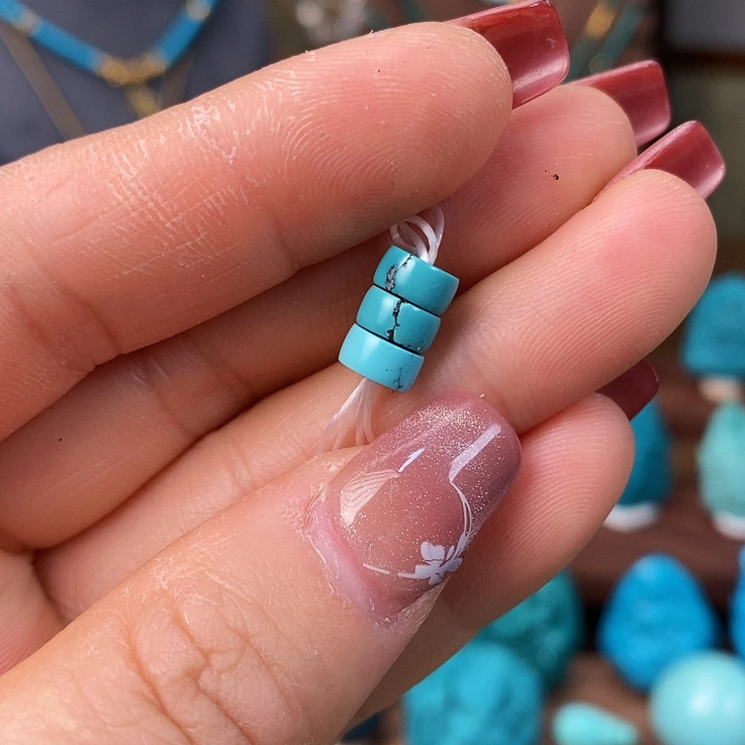 绿松石颈饰未镶嵌6.5mm隔珠