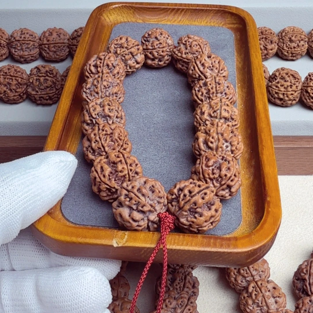 吊坠金刚菩提原生态雪山铁籽五星蜂双龙订制21姜黄皮