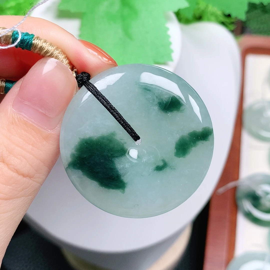 翡翠未镶嵌颈饰平安38-6.1