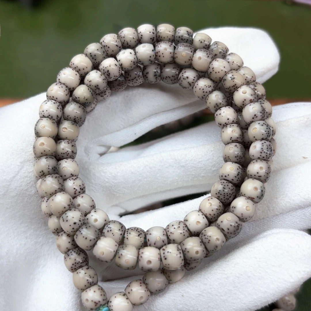 吊坠星月菩提6.5鼓珠直切108双金标