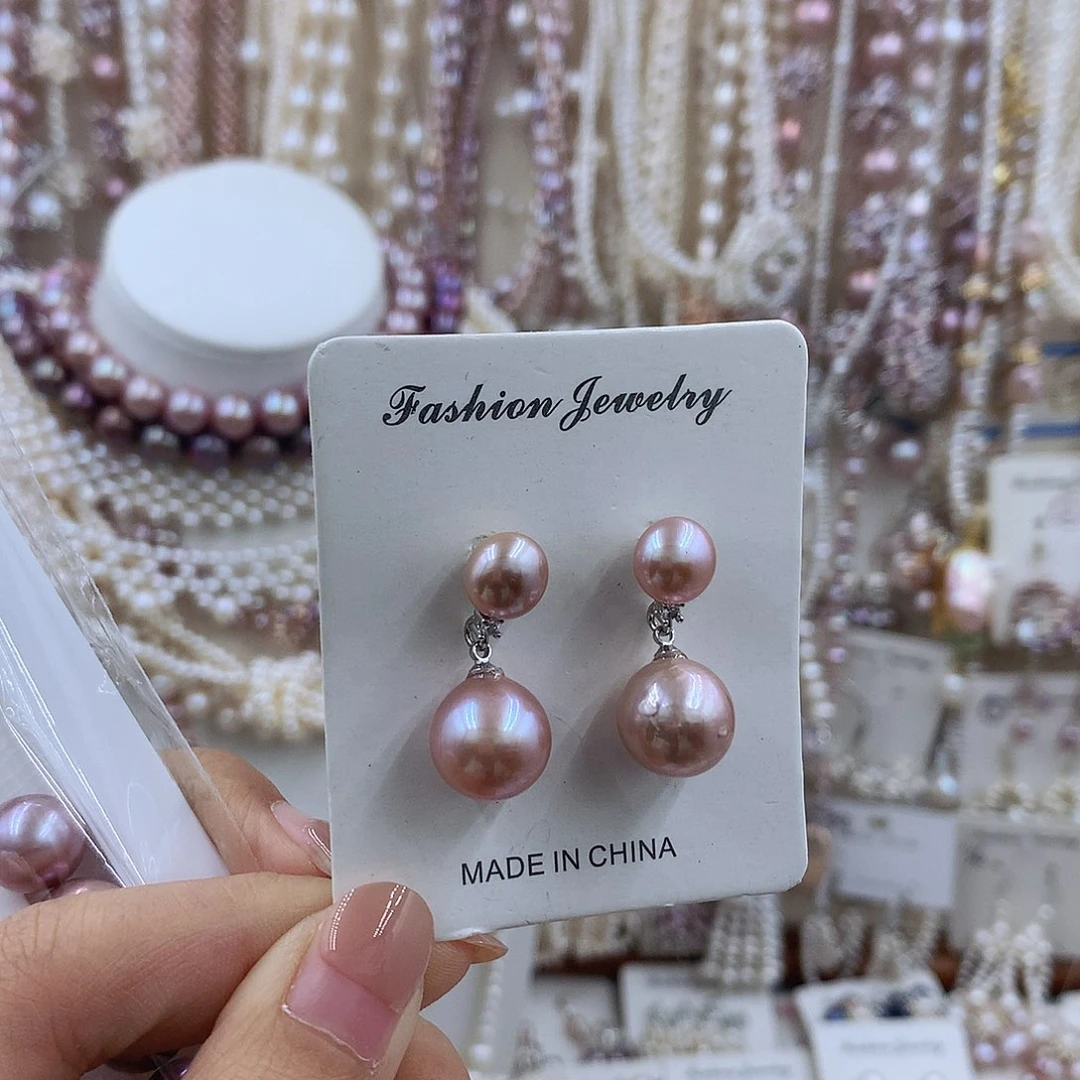 项链银S925镶嵌淡水珍珠