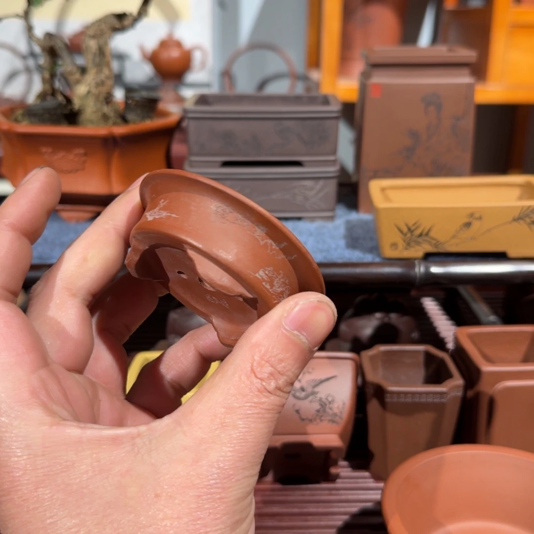 紫砂花盆原矿紫泥