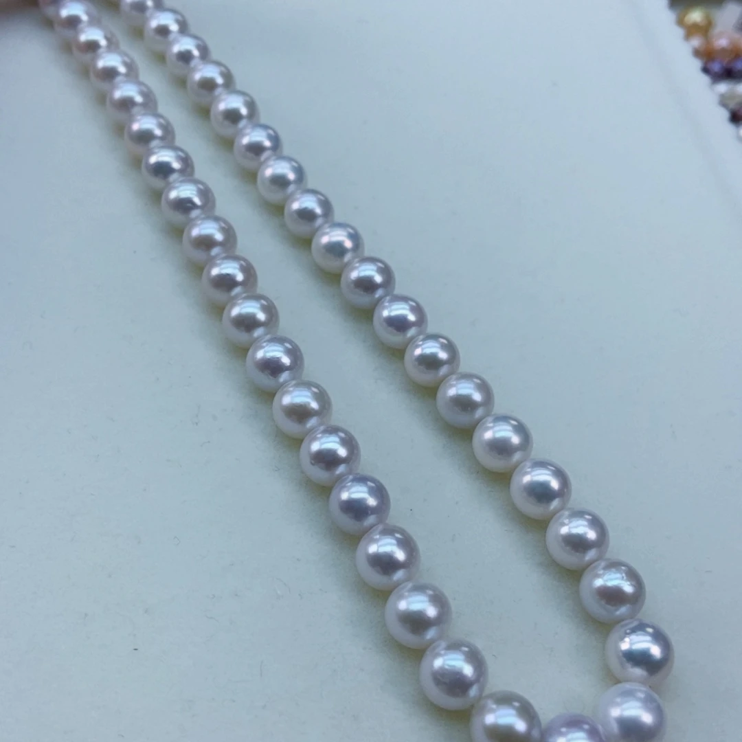 淡水珍珠8/9镜面极强冷光银S925镶嵌