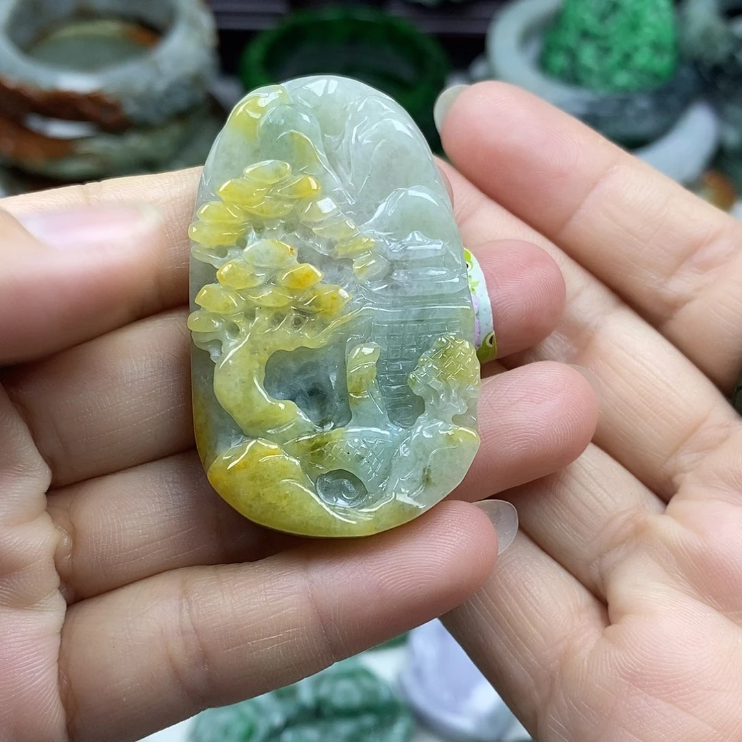 颈饰未镶嵌翡翠牌子