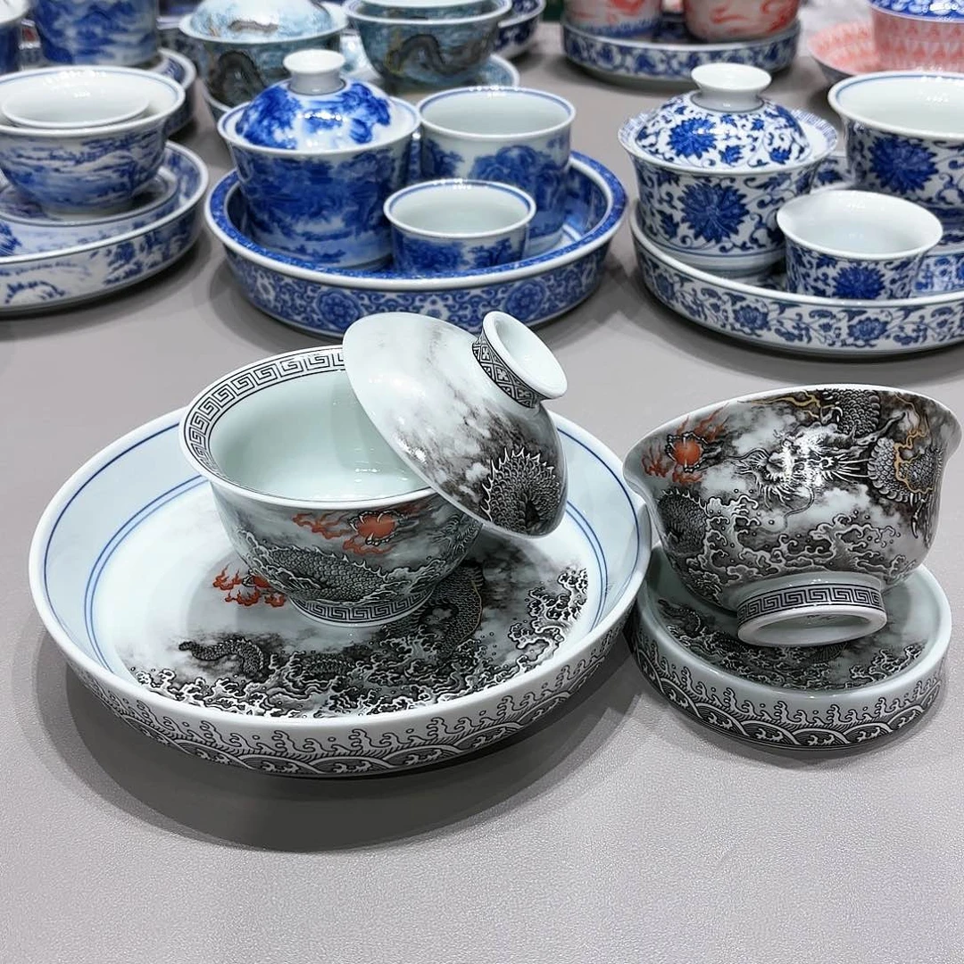 盖碗景德镇高温茶具