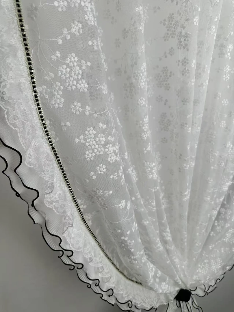 25年新品满天星满版绣花纱