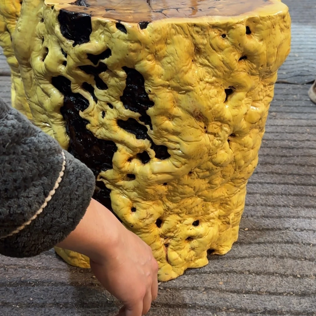 双***心龙纹鸡心枣木手工艺品