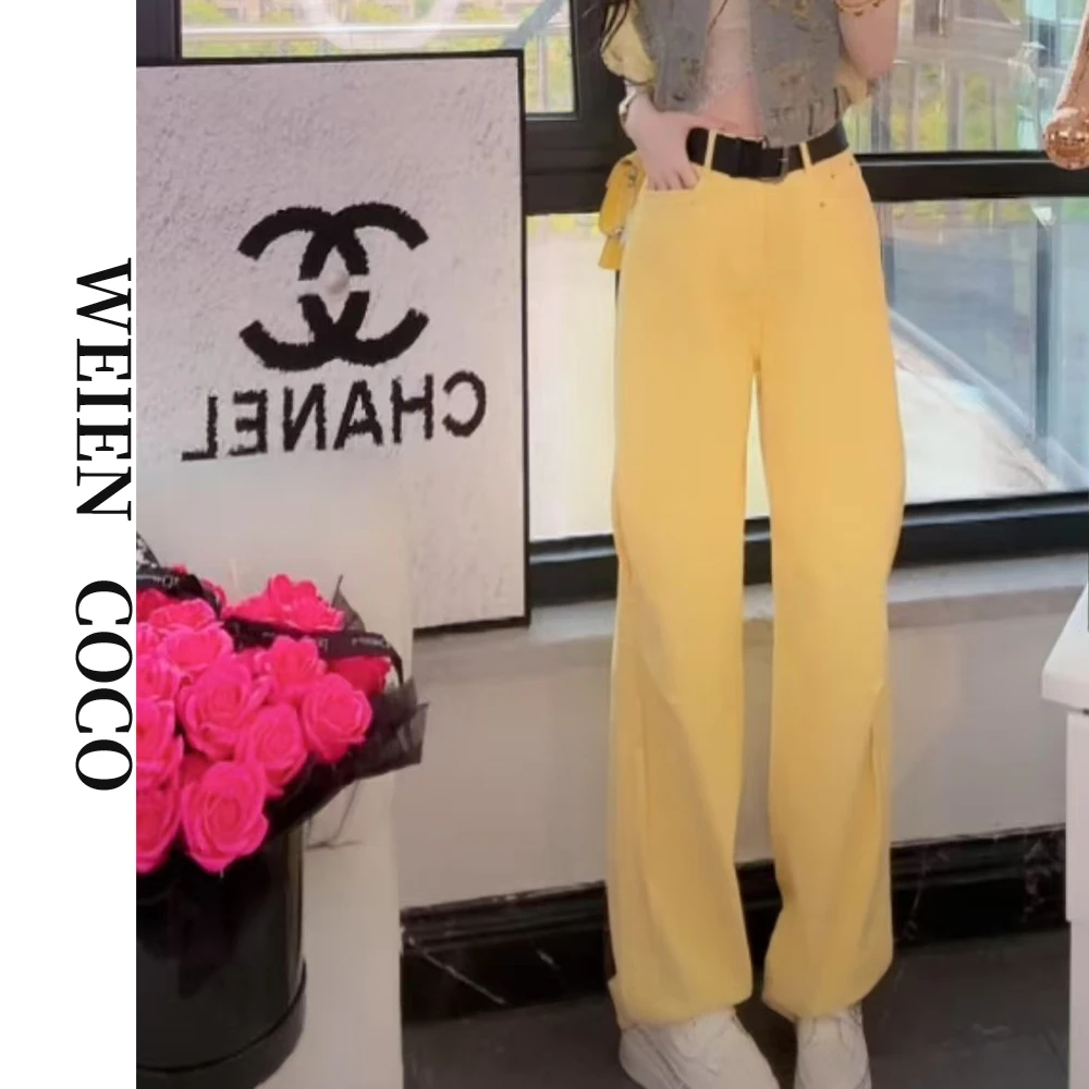 【薇恩COCO】时尚高腰宽松牛仔裤显瘦气质高级感春上新K4329