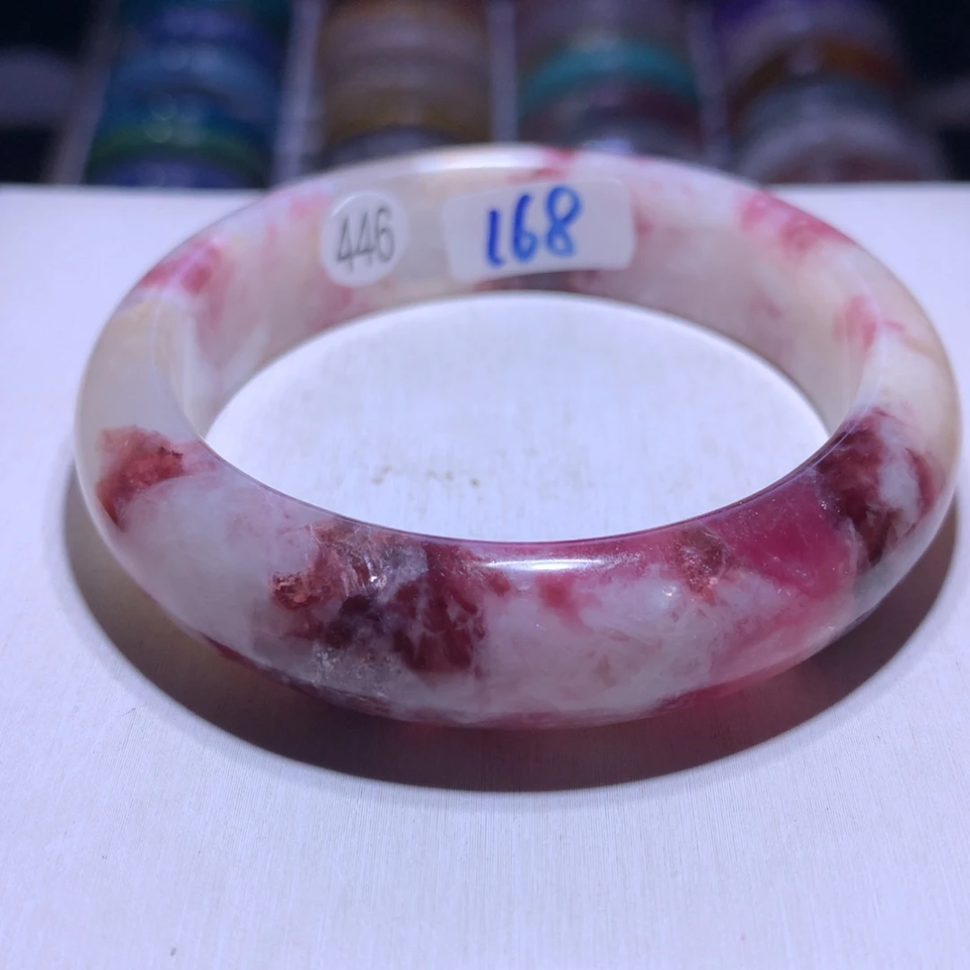 水晶银S925镶嵌手镯梅花61.4圈446