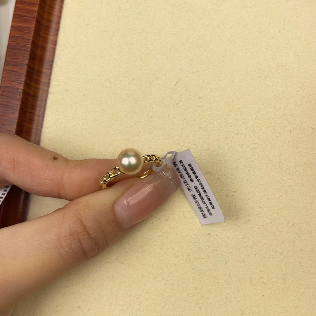 海水珍珠戒指银S925镶嵌