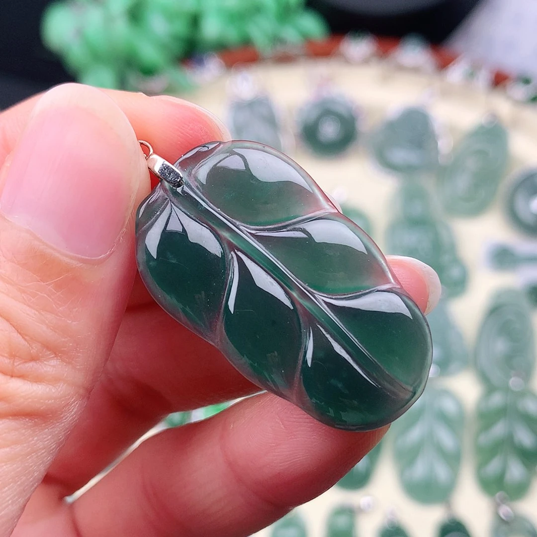 翡翠银S925镶嵌颈饰吊坠