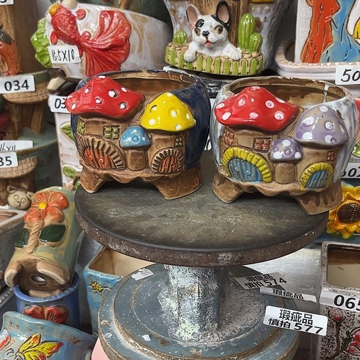 粗陶材质多肉花盆