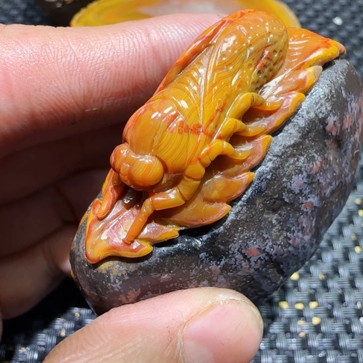 缘***梦玛瑙/玉髓未镶嵌吊坠