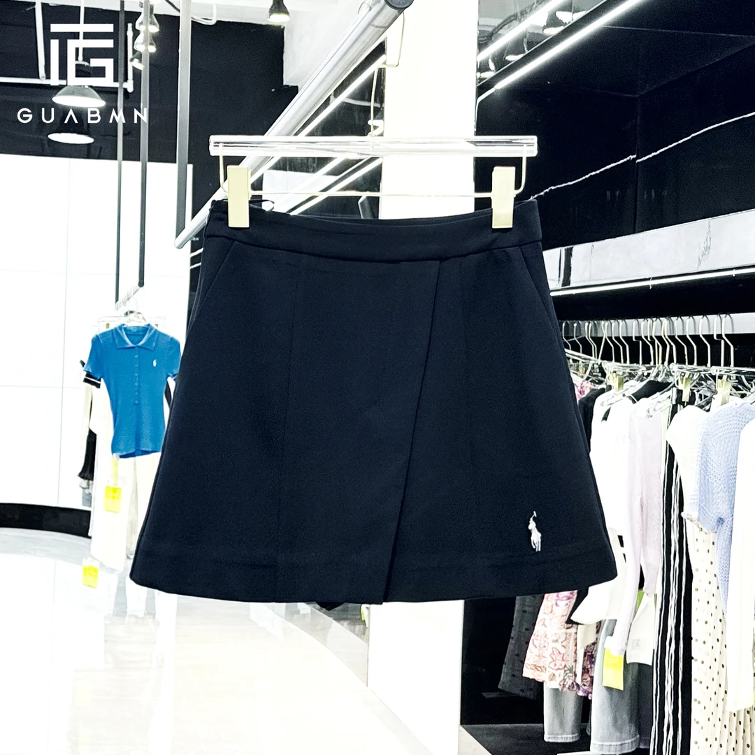 GUABMN2025夏季新品高腰A字百搭侧开叉裙裤半身短裙夏日穿搭5367