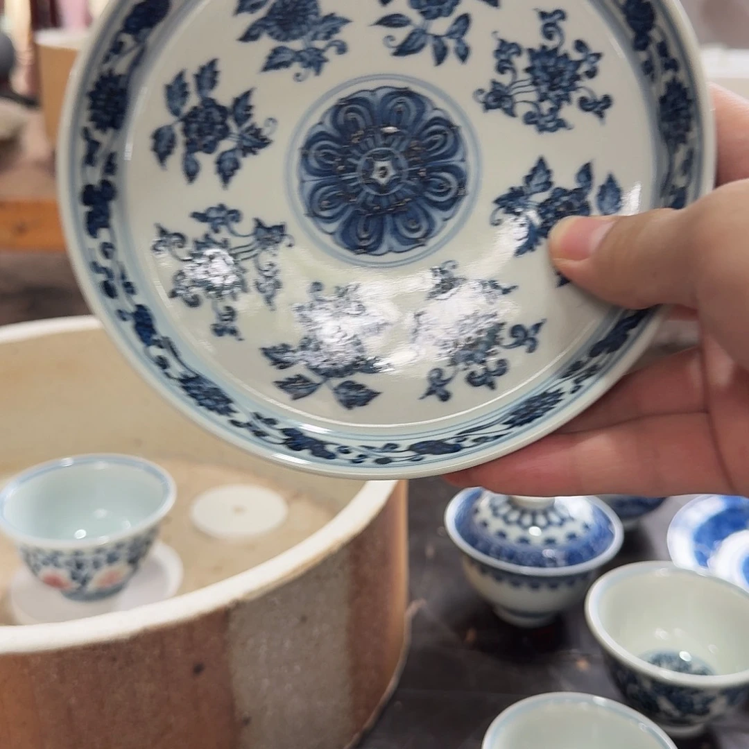 杯子缠枝莲壶承16.2