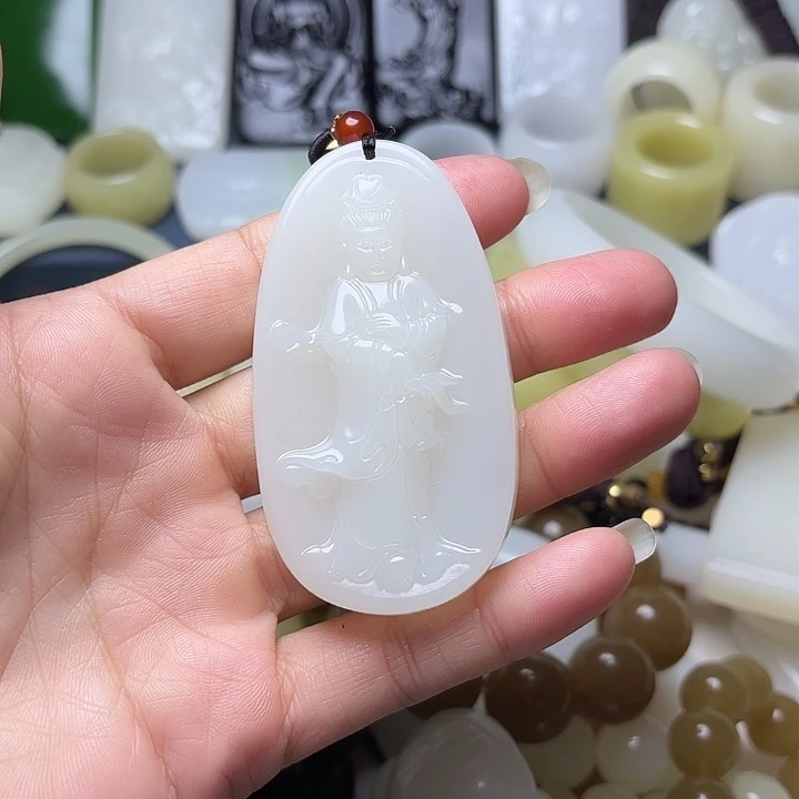 和田玉（糖玉）未镶嵌车挂