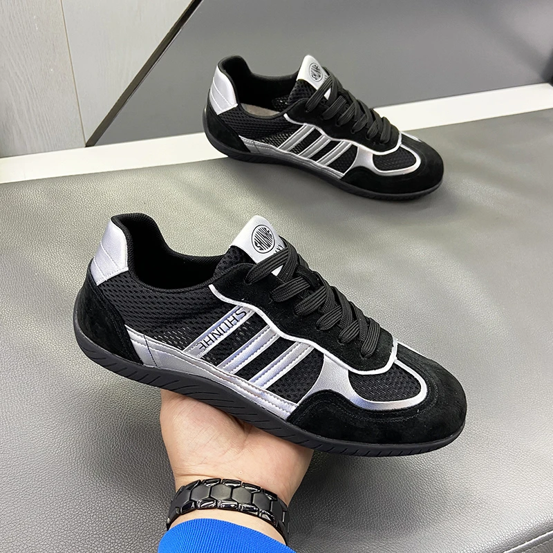 德训鞋小白鞋男鞋2025阿甘鞋轻质软底百搭男款薄网鞋透气潮牌板鞋