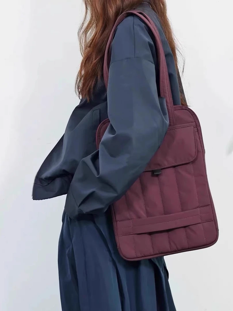 2024秋冬新款单肩包多用途托特包简约通勤ipad防护包手提电脑包