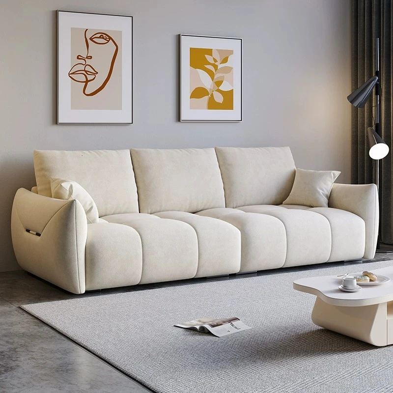 2025新款猫抓皮沙发小户型头层贵妃直排三四人位真皮组合585