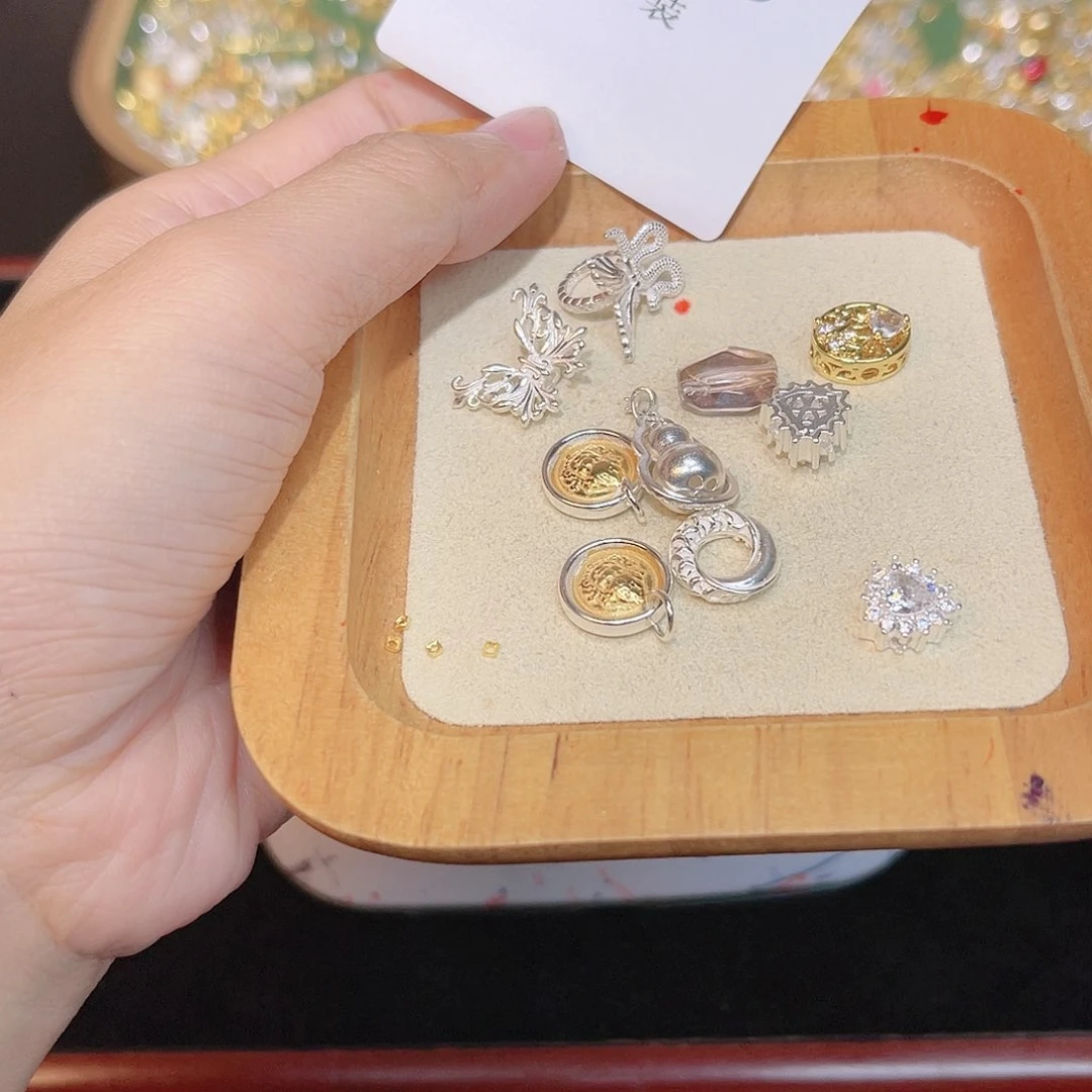 紫晶珠宝半成品银S925镶嵌216