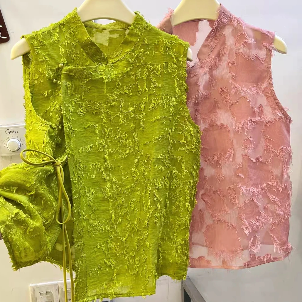 宽松型复古马夹气质蕾丝常规四季秋款上衣女款两件痞帅炸街风女装