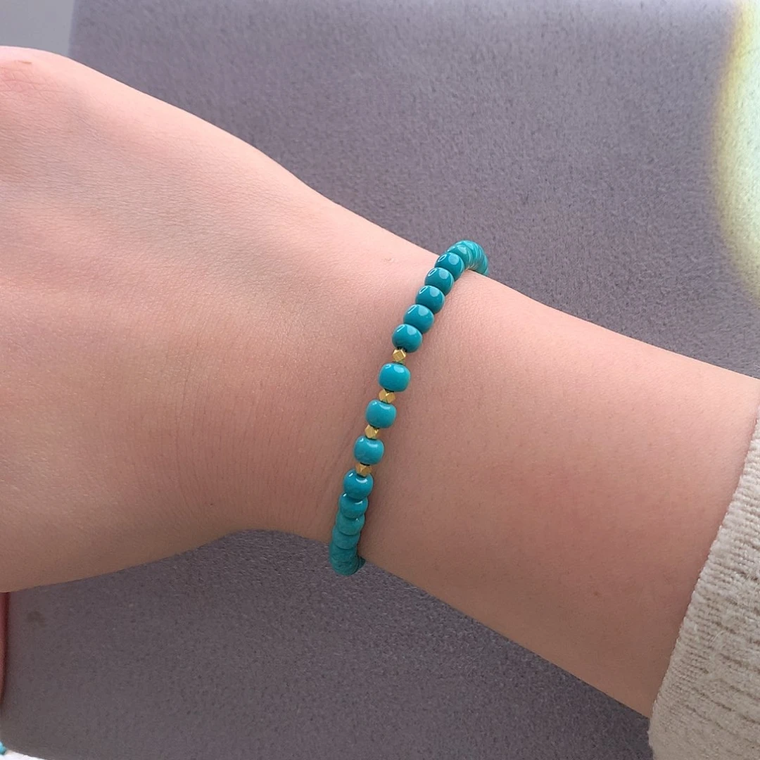 未镶嵌绿松石高瓷绿手串