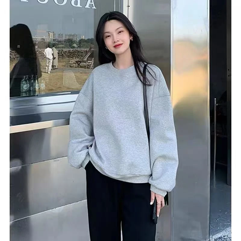 男女同款多巴胺卫衣女2025秋冬新款加绒 和常规款卫衣