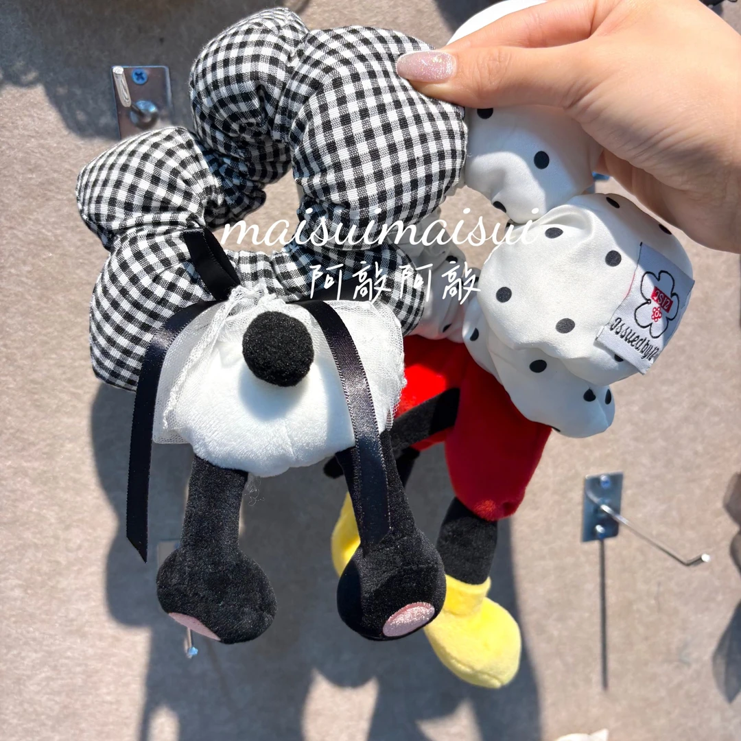 【阿敲】A972~爆款米奇红色波点可爱发圈发饰毛绒可爱发圈