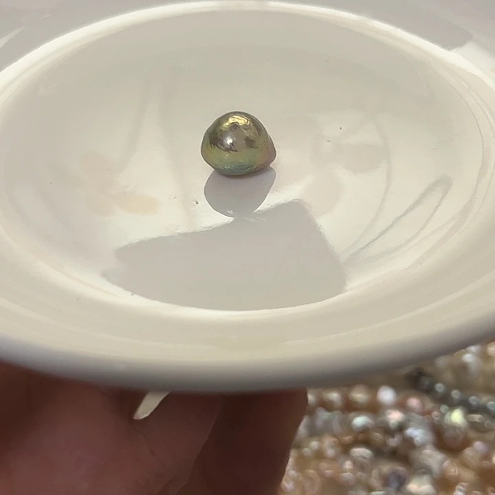 淡水珍珠银S925镶嵌吊坠(不含链)